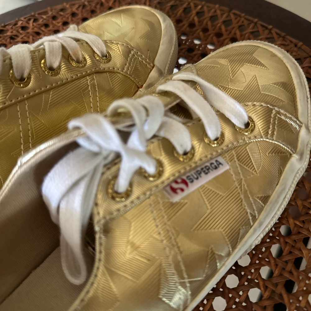 Superga Beige Leather Sneakers - Picture 5 of 11